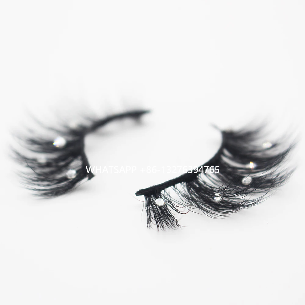 Shiny Mink Eyelash With Rhinestone 3D Mink Eyelashes Real Cruelty Free Dramatic False Lashes Fluffy Strip Thick Lash Faux Lashes, Customized color 
Shiny Mink Eyelash With Rhinestone 3D Mink Eyelashes Real Cruelty Free Dramatic False Lashes Fluffy Strip Thick Lash Faux Lashes, Customized color