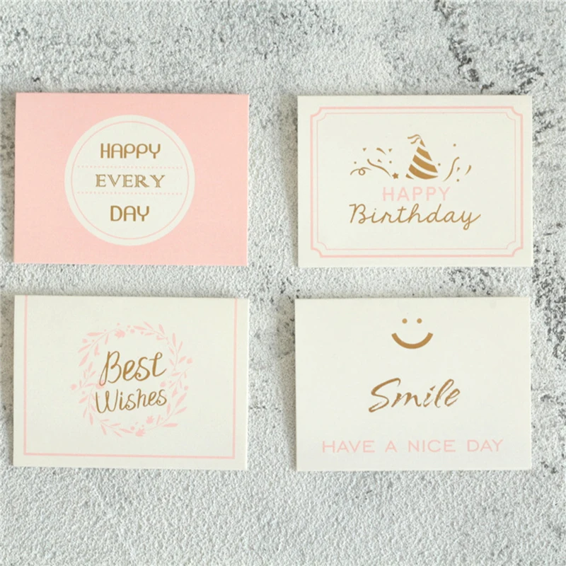 recycled card foil stamping decoration gift party greeting cards