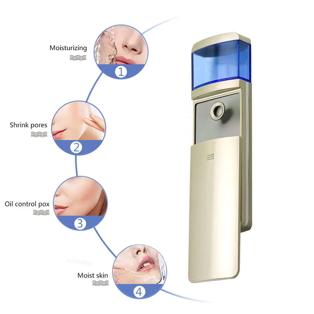 2021 Beauty skin device electric nano mist spray rechargeable facial moisturizer spray
2021 Beauty skin device electric nano mist spray rechargeable facial moisturizer spray