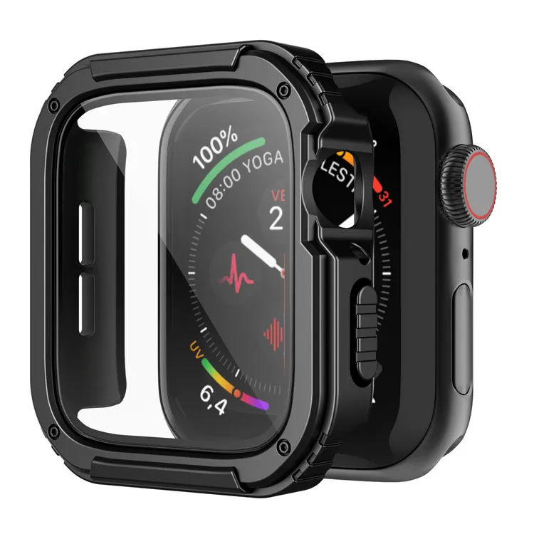 For protective rugged apple watch full cover sport i watch series 6 watch case, Black
For protective rugged apple watch full cover sport i watch series 6 watch case, Black