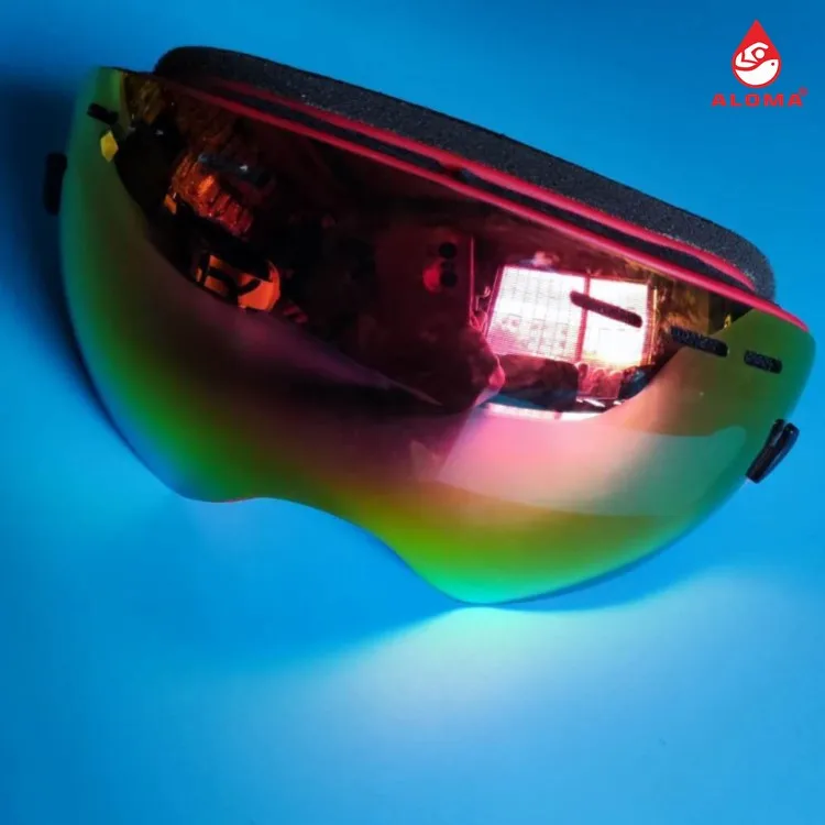

anti fog UV resist resin PC mirror lens soft TPU Frame elastic band snowboard snow Ski Goggles for