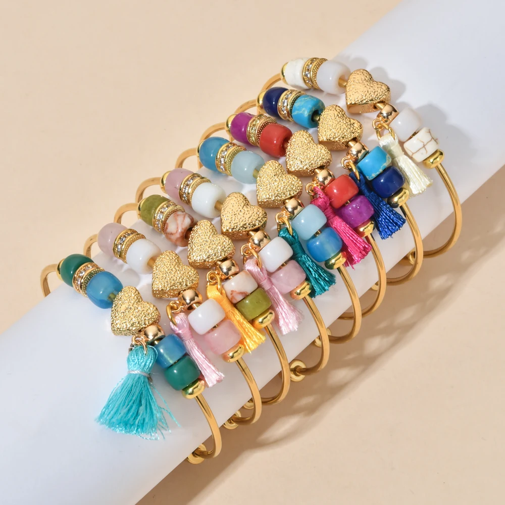 Boho Stainless Steel Bangle For Women Open Gold Plated Blue Tassel Bangles Girl Bracelets Gift Stone Bracelets Bangles Jewelry
Boho Stainless Steel Bangle For Women Open Gold Plated Blue Tassel Bangles Girl Bracelets Gift Stone Bracelets Bangles Jewelry