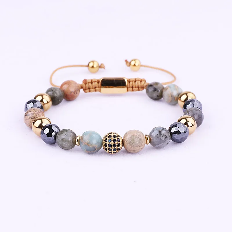 Renting Jewelry new design high quality natural stone handmade braided bracelet for women
Renting Jewelry new design high quality natural stone handmade braided bracelet for women