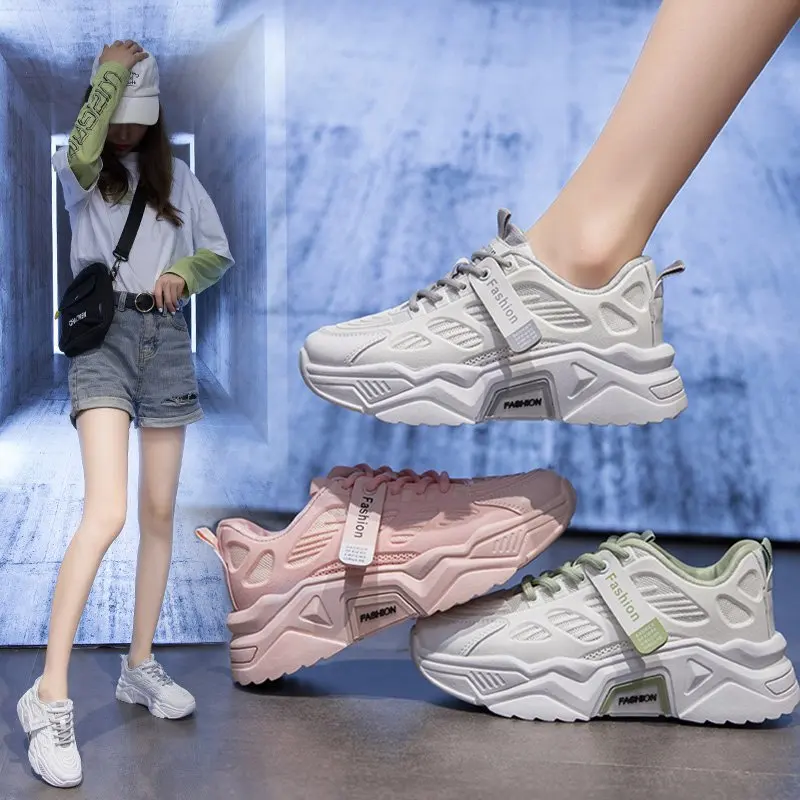 New Sneakers Women 2021 Breathable Mesh Casual Shoes Female Fashion Sneaker Lace Up High Leisure Women Vulcanize Shoes Platform, Grey,pink,green
New Sneakers Women 2021 Breathable Mesh Casual Shoes Female Fashion Sneaker Lace Up High Leisure Women Vulcanize Shoes Platform, Grey,pink,green