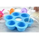 Ice Cream Stick Colorful Lovely Design Silicone Ice Cream Moulds Cold-Resistent Ice Cream Mould Stick Holder