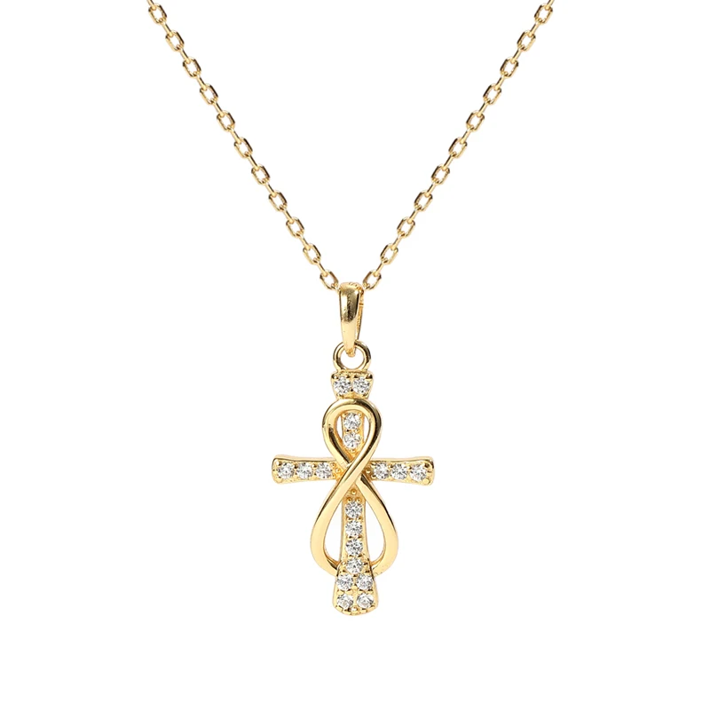 Designer Necklace Zircon Cross Pendant Religious Jewellery 925 Silver Cross Necklace 18K Gold for Unisex
Designer Necklace Zircon Cross Pendant Religious Jewellery 925 Silver Cross Necklace 18K Gold for Unisex