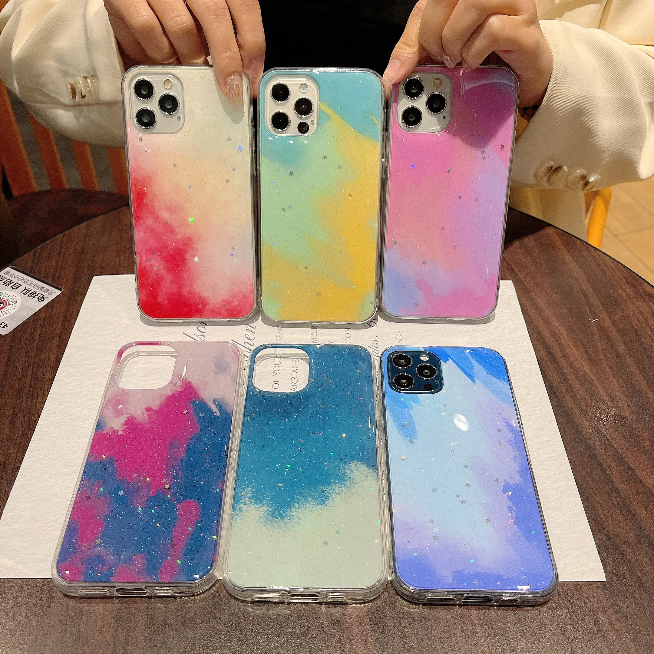 For iPhone 12 Pro Case Glitter Watercolor Phone Case For iPhone 12 Mini 11 Pro Max XR XS Max 7 8 Plus X Soft Epoxy Cover, Pink yellow red purple blue square liquid silicone phone case
For iPhone 12 Pro Case Glitter Watercolor Phone Case For iPhone 12 Mini 11 Pro Max XR XS Max 7 8 Plus X Soft Epoxy Cover, Pink yellow red purple blue square liquid silicone phone case