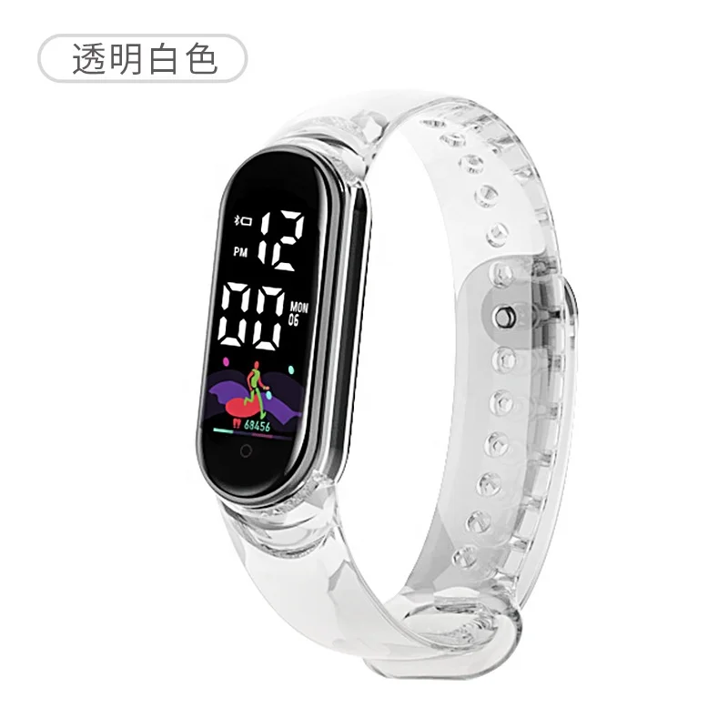 Transparent White/blue/pink/black/yellow/purple Fashionable 6 Colors Student Kids Digital Smart Watch Bracelet, Transparent white/black/blue/yellow/purple
Transparent White/blue/pink/black/yellow/purple Fashionable 6 Colors Student Kids Digital Smart Watch Bracelet, Transparent white/black/blue/yellow/purple