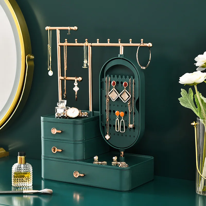 Cosmetics storage box multi-functional desktop lipstick dresser skin care jewelry necklace plastic hanging makeup organizer
Cosmetics storage box multi-functional desktop lipstick dresser skin care jewelry necklace plastic hanging makeup organizer