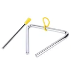 Metal Musical Instrument Triangle Percussion Steel Musical Instrument Set with Striker 4'' Angle Preschool Music