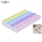 Plastic 7 Days Weekly Portable Pill Box