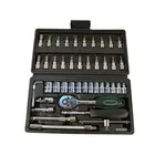 Tools Set Tool Wrench Set Hand Tool 46pcs Steel Hand Tools Set Socket Wrench Auto Repair Tool Cart Stainless