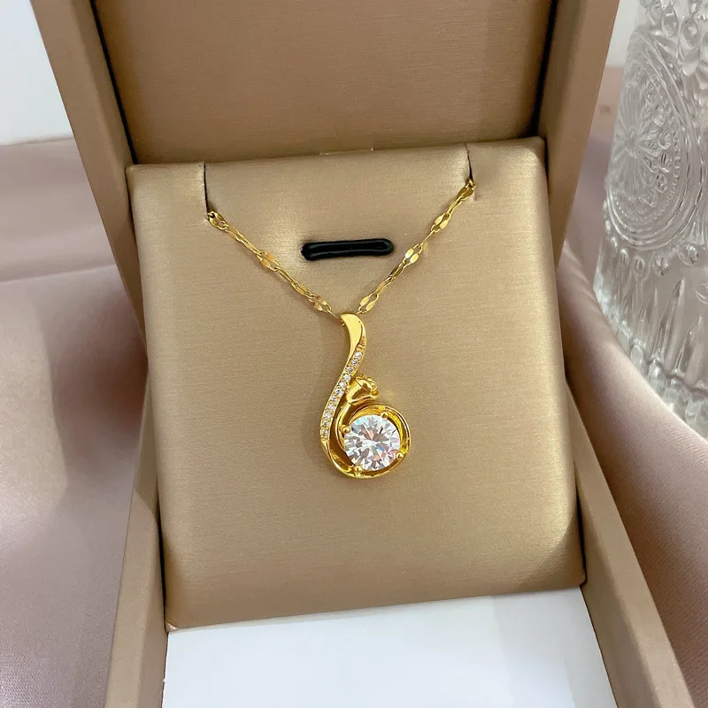 2022 New Arrival Luxury Cubic Zirconia Necklace Titanium Steel Stainless Crystal Pendant Music Necklace
2022 New Arrival Luxury Cubic Zirconia Necklace Titanium Steel Stainless Crystal Pendant Music Necklace