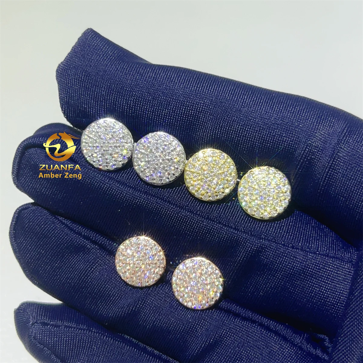 Ready To Ship Hip Hop Jewelry Pass Diamond Tester 925 Sterling Silver VVS Moissanite Diamond Classic Gold Plated Stud Earrings
Ready To Ship Hip Hop Jewelry Pass Diamond Tester 925 Sterling Silver VVS Moissanite Diamond Classic Gold Plated Stud Earrings