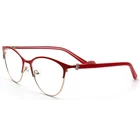 New Model Custom Logo Fashion Metal Half Frame Glasses Woman 2020 New Chinese Clear Frame Glasses For Female