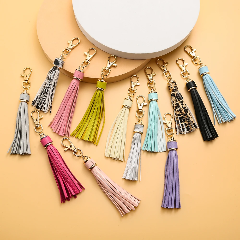 Key Chain fashion Jewelry pendant Decorations Women PU leather Long tassel accessories ladies school bag ornaments Component, Picture
Key Chain fashion Jewelry pendant Decorations Women PU leather Long tassel accessories ladies school bag ornaments Component, Picture