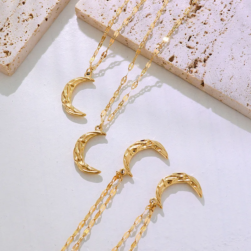 New Hot Selling Elegant Necklace Stainless Steel Jewelry Necklace Gold Plated Moon Necklace
New Hot Selling Elegant Necklace Stainless Steel Jewelry Necklace Gold Plated Moon Necklace