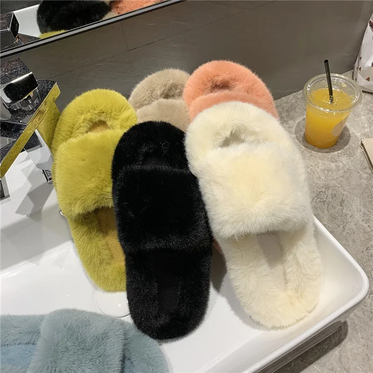 Women Faux Fur Slides Furry Fur Slippers Fluffy Flip Flops Slip On Flats Cute Ladies House Plush Slippers
Women Faux Fur Slides Furry Fur Slippers Fluffy Flip Flops Slip On Flats Cute Ladies House Plush Slippers