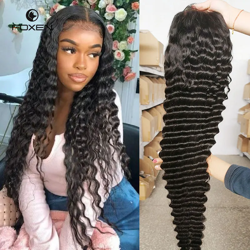 30 In 13X6 Deep Wave Lace Front Wig 100% Natural Hair Transparent Front Lace Wigs Deepwave Human Hair Wigs
30 In 13X6 Deep Wave Lace Front Wig 100% Natural Hair Transparent Front Lace Wigs Deepwave Human Hair Wigs