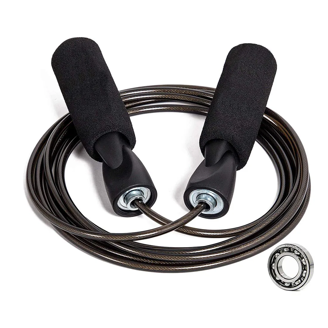 Jump Rope of Speed Jumping Rope PVC Coated Steel Wire Rope Skipping of Workout Equipment, Black
Jump Rope of Speed Jumping Rope PVC Coated Steel Wire Rope Skipping of Workout Equipment, Black