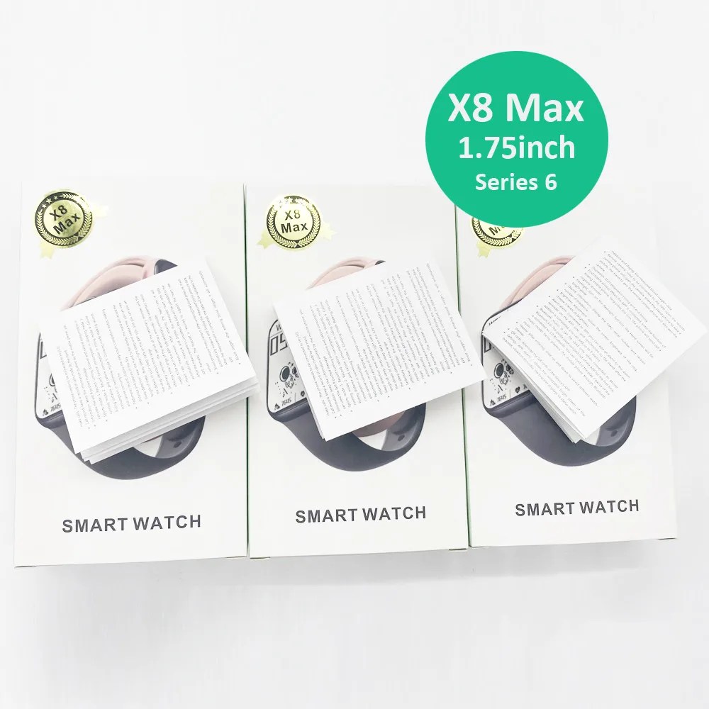Touch Screen SmartWatch X8 1.75 Screen X8 Reloj Inteligente Series 6 Smart Watch Bracelet Watch X8 Max
Touch Screen SmartWatch X8 1.75 Screen X8 Reloj Inteligente Series 6 Smart Watch Bracelet Watch X8 Max