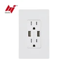 cUL UL 120V Wall Mounted USB Power Outlet with 15A 20A US Socket