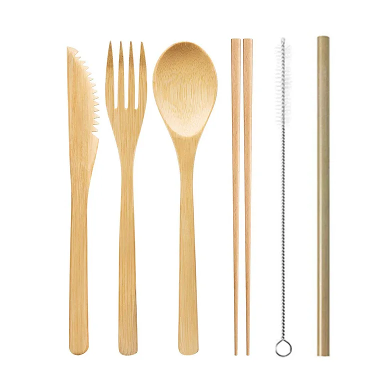 Japanese Style 5pcs Reusable Creative Eco-Friendly Bamboo Flatware Set With Retro Pouch
Japanese Style 5pcs Reusable Creative Eco-Friendly Bamboo Flatware Set With Retro Pouch