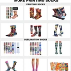 wholesale Custom 3D sublimated digital photo dye blank polyester printed socks sox crew sublimation socks stock lot