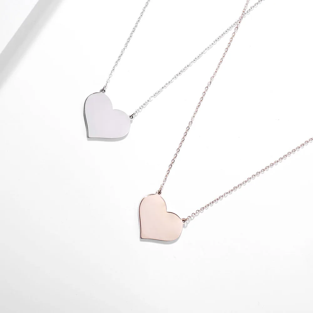 Wholesale Custom Korean Minimalist Stainless Steel Jewelry Chain 18k Gold Plated Heart Necklace For Women, Rose gold / silver
Wholesale Custom Korean Minimalist Stainless Steel Jewelry Chain 18k Gold Plated Heart Necklace For Women, Rose gold / silver