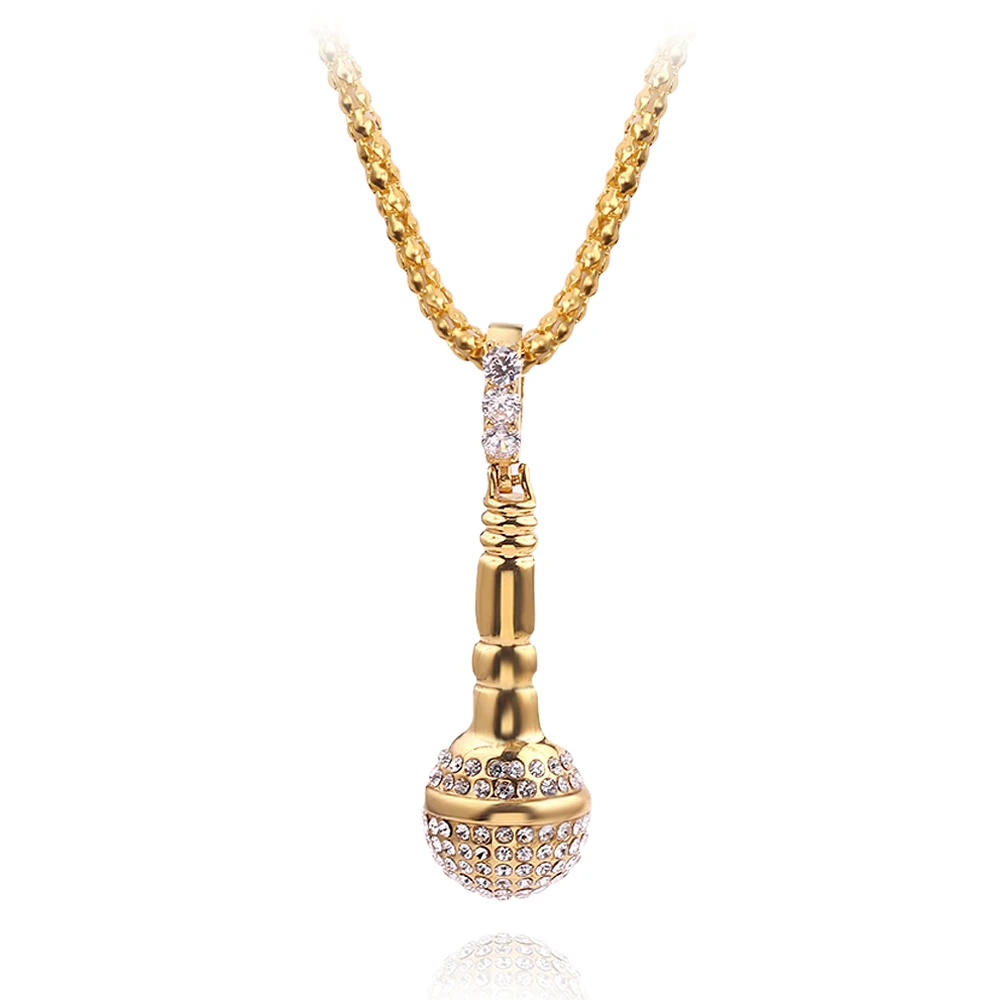 Rapper Microphone Chain Necklace Pendant Men Women Gold Color Rhinestone Necklace Shellhard Hip Hop Jewelry Accessories, Gold,silver
Rapper Microphone Chain Necklace Pendant Men Women Gold Color Rhinestone Necklace Shellhard Hip Hop Jewelry Accessories, Gold,silver