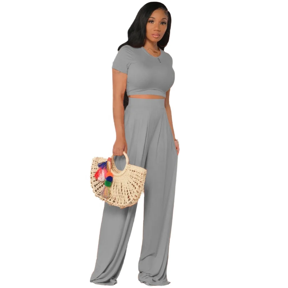 AI58-933 7 colors New summer women's casual two-piece set of solid color waist-cutting bell bottoms
AI58-933 7 colors New summer women's casual two-piece set of solid color waist-cutting bell bottoms