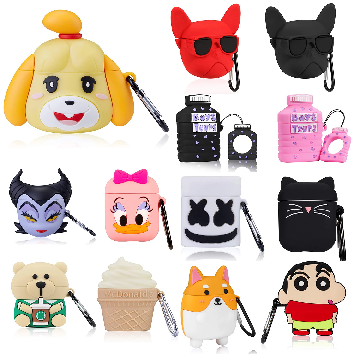 Gemfits Cute Silicone Case for Apple airpod 1/2 Cases, Designers Custom 3D Earphone Black Cat Cover for Airpods, Multiple colors
Gemfits Cute Silicone Case for Apple airpod 1/2 Cases, Designers Custom 3D Earphone Black Cat Cover for Airpods, Multiple colors