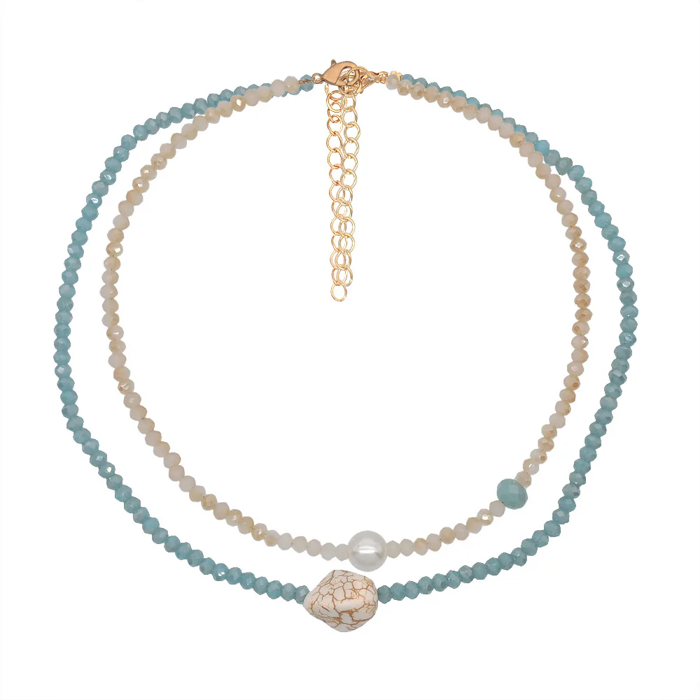 Wholesale Beaded Crystal Necklace Female Bohemian Chain Seed Bead Beaded Pearl Pendant Choker Necklace women, As picture
Wholesale Beaded Crystal Necklace Female Bohemian Chain Seed Bead Beaded Pearl Pendant Choker Necklace women, As picture