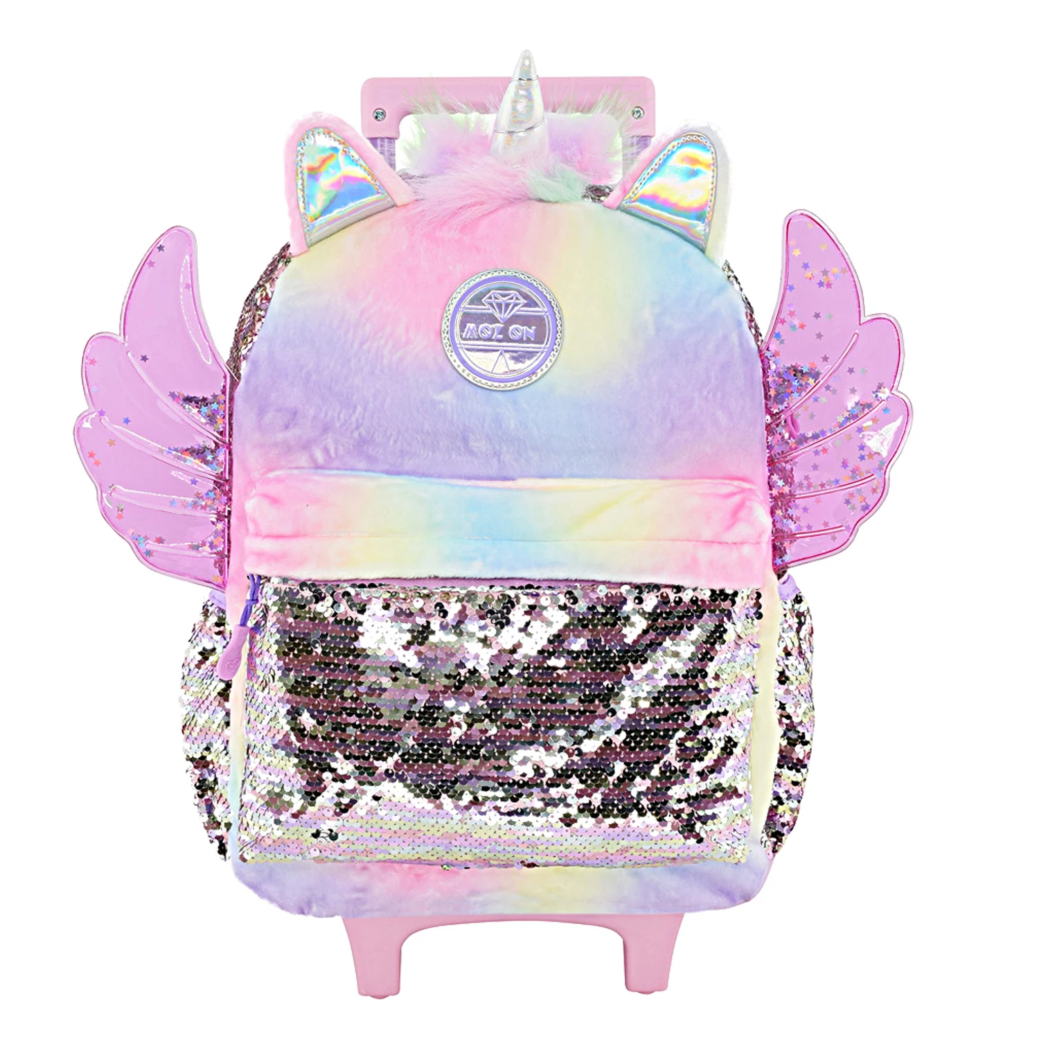 Glitter Sequins 16" Rolling Carry-on Backpack for Girls, Kids Fashion School Travel Luggage for Teens Bags
Glitter Sequins 16" Rolling Carry-on Backpack for Girls, Kids Fashion School Travel Luggage for Teens Bags