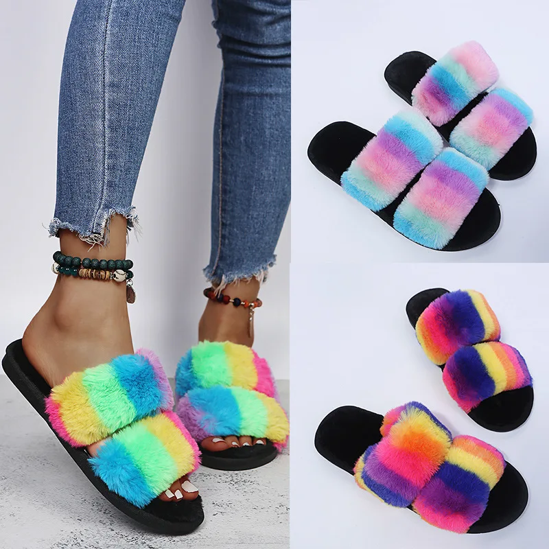 Fox Fur Slippers! 2021 New Trend Fashion Faux Fur Slides Soft Warm Non-shedding Women Flat Furry Slippers, Green, purple, pink
Fox Fur Slippers! 2021 New Trend Fashion Faux Fur Slides Soft Warm Non-shedding Women Flat Furry Slippers, Green, purple, pink