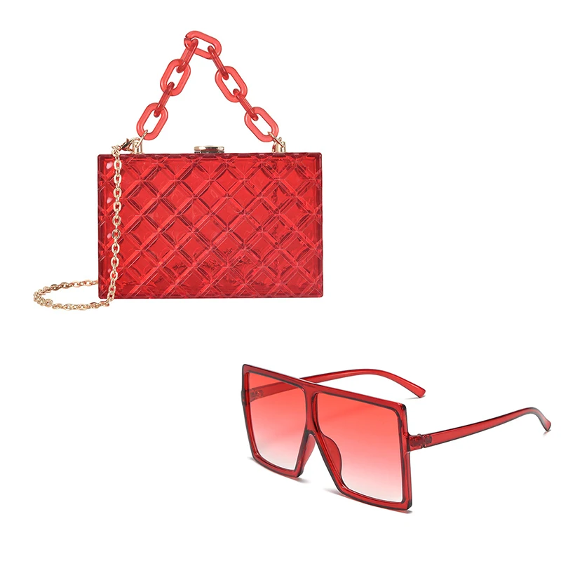 Wholesale Sun Glasses and Purse Set Clear Transparent Acrylic Bags Purses for Women Clutch Purses and Sunglasses Set, Customized color
Wholesale Sun Glasses and Purse Set Clear Transparent Acrylic Bags Purses for Women Clutch Purses and Sunglasses Set, Customized color