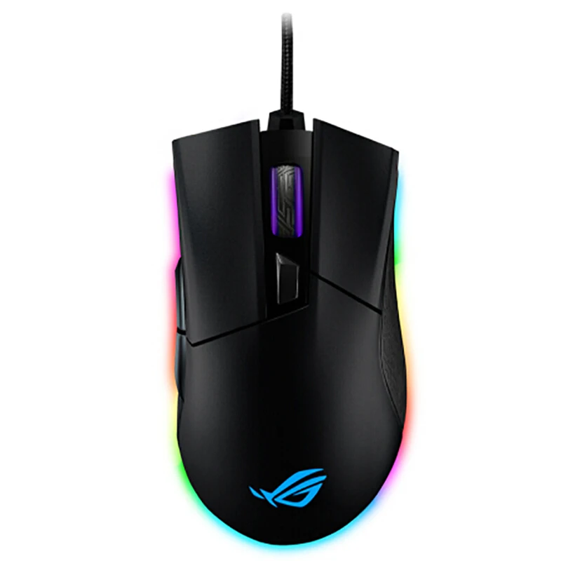 

ASUS ROG Gladius II Origin Wired USB Optical Ergonomic FPS Gaming Mouse Featuring Aura Sync RGB with 12000DPI for PC gaming, Black+ rgb light