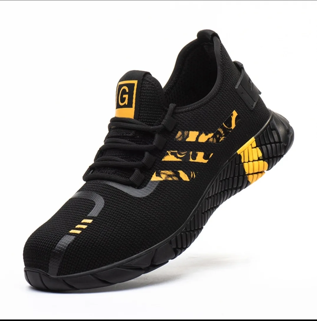 Custom Logo Trendy Safety Shoes Plus Size Solid Color Mesh Breathable Anti-Smashing Anti-Piercing Laces Men Steel Toe shoes
Custom Logo Trendy Safety Shoes Plus Size Solid Color Mesh Breathable Anti-Smashing Anti-Piercing Laces Men Steel Toe shoes