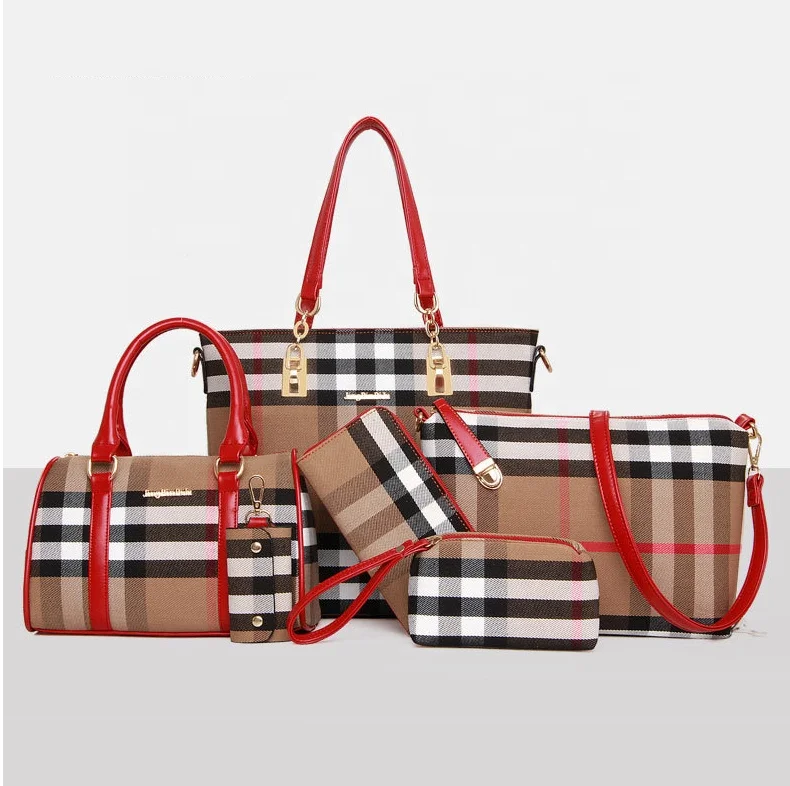 2021 new arrived plaid leather all design 6 in 1 handbag set for women tote handbag set
2021 new arrived plaid leather all design 6 in 1 handbag set for women tote handbag set
