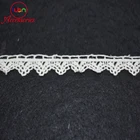 Flower embellished chemical water-soluble lace trim for dress