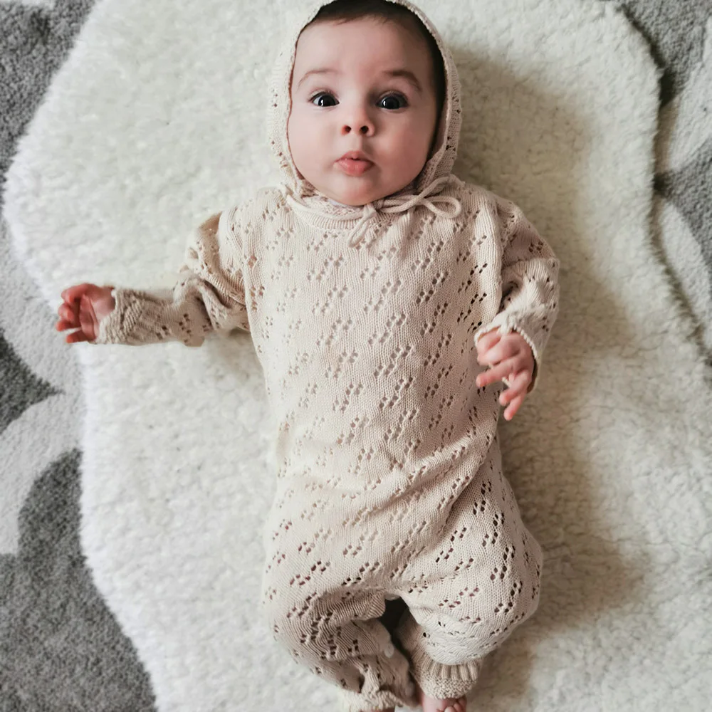 Long Sleeve Baby Clothing Jumpsuits Soft Cotton Knitted Romper With Hat 2pcs Outfit Baby Cotton Clothes Pajamas
Long Sleeve Baby Clothing Jumpsuits Soft Cotton Knitted Romper With Hat 2pcs Outfit Baby Cotton Clothes Pajamas
