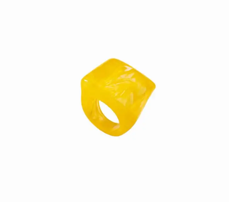 1pc Yellow Resin Ring Square Signet Rings For Women Men Jewelry Statement Joint Simple Big Finger Ring
1pc Yellow Resin Ring Square Signet Rings For Women Men Jewelry Statement Joint Simple Big Finger Ring