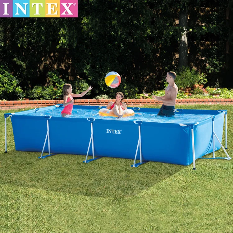 INTEX 28273 Rectangular Family Bracket Swimming Pool 450*220*84CM In The Yard Or On The Roof With Pump, Blue/gray
INTEX 28273 Rectangular Family Bracket Swimming Pool 450*220*84CM In The Yard Or On The Roof With Pump, Blue/gray