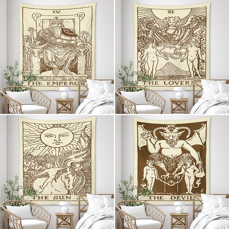 New light color Tarot tapestry home porch decoration hanging picture printing hanging cloth bedside tapestry painting
New light color Tarot tapestry home porch decoration hanging picture printing hanging cloth bedside tapestry painting