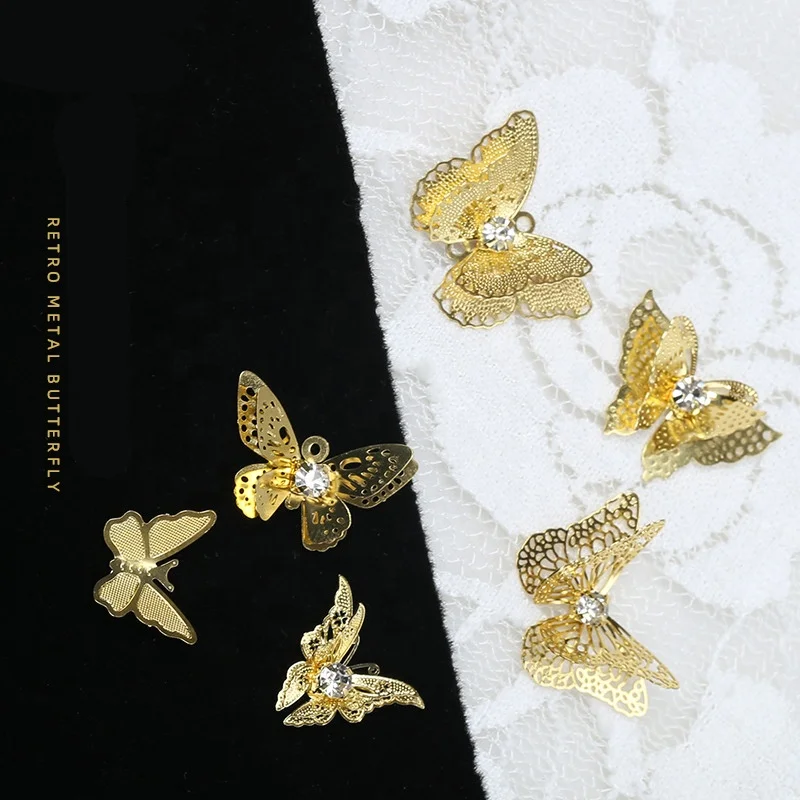 Paso Sico Vintage Nail Products Big Size 3D Gold Copper Hollow Rivet Butterfly Nail Decorations for Nail Accessories
Paso Sico Vintage Nail Products Big Size 3D Gold Copper Hollow Rivet Butterfly Nail Decorations for Nail Accessories