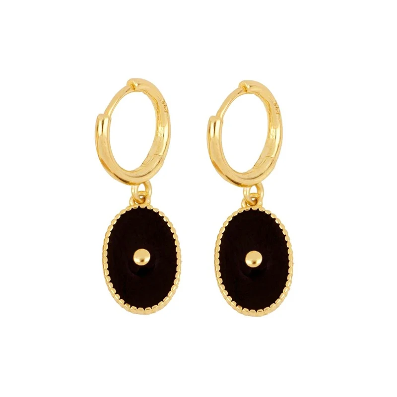 New fashion enamel round 18k gold plated beautiful designed egg-shaped drop earrings, Gold/white
New fashion enamel round 18k gold plated beautiful designed egg-shaped drop earrings, Gold/white