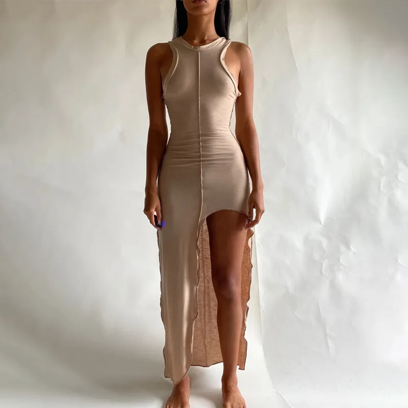 Solid Summer Dress Women Sexy Sleeveless Side Split Long Pencil Dress Slim Elegant Tank Maxi Cotton Vestidos Robe Femme, Shown
Solid Summer Dress Women Sexy Sleeveless Side Split Long Pencil Dress Slim Elegant Tank Maxi Cotton Vestidos Robe Femme, Shown