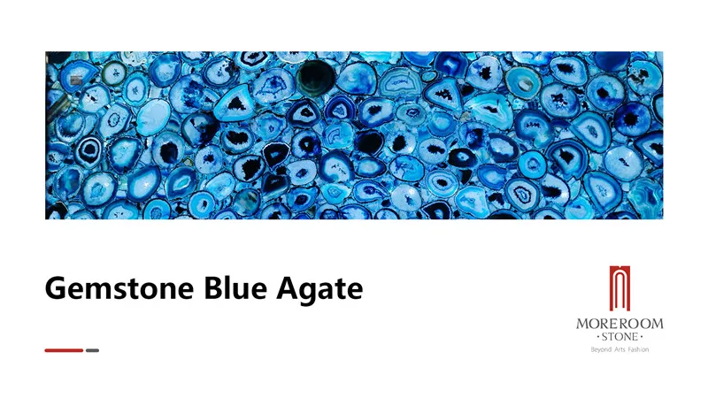 backlit gemstone blue agate stone slab for kitchen countertop