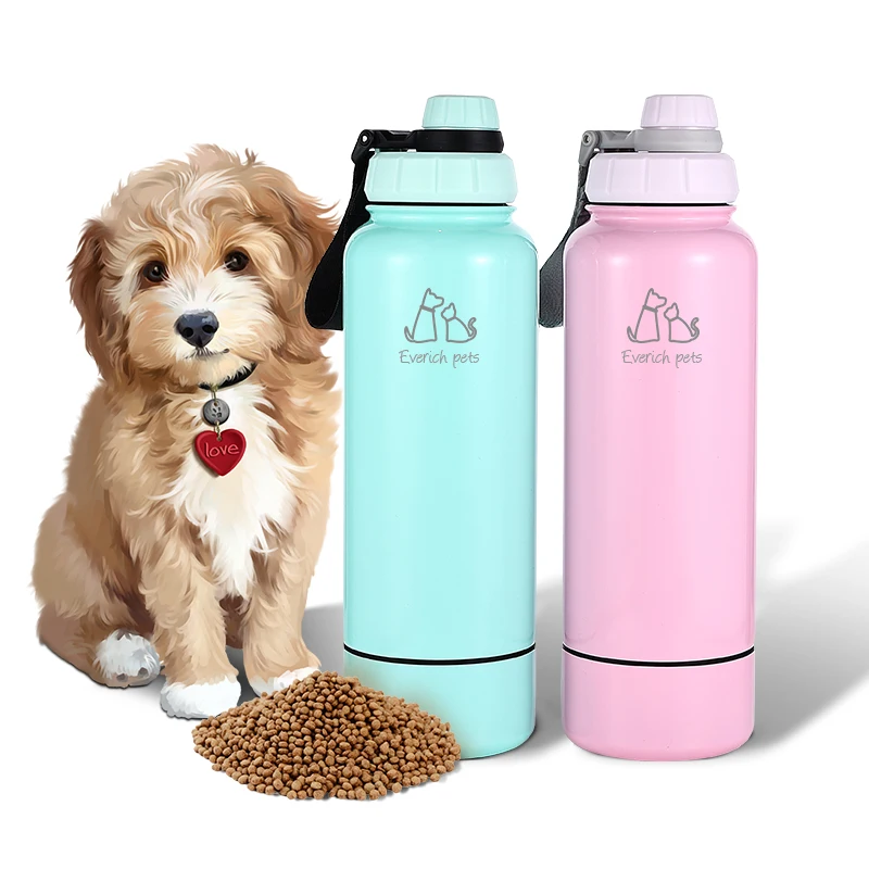 Creative Design 304 Stainless Steel Water Bottle with Storage Insulation Vacuum Pet Bottle Portable Dog Bowl
Creative Design 304 Stainless Steel Water Bottle with Storage Insulation Vacuum Pet Bottle Portable Dog Bowl