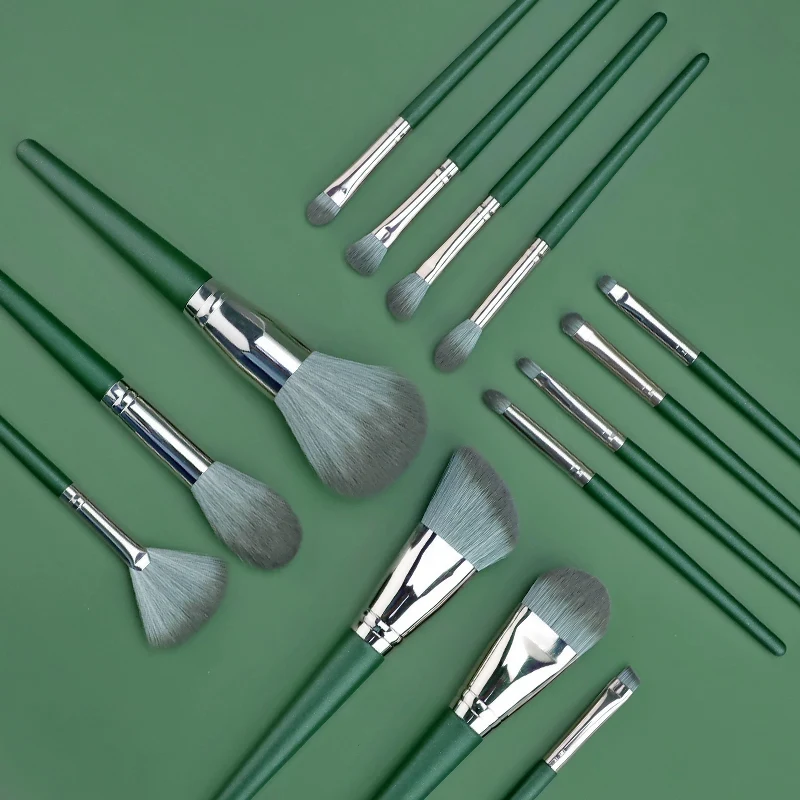 Wholesale Luxury Natural hair Makeup Brushes Private Label 14 pieces green Nude Makeup Brush Set
Wholesale Luxury Natural hair Makeup Brushes Private Label 14 pieces green Nude Makeup Brush Set